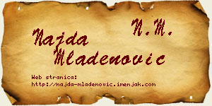 Najda Mladenović vizit kartica